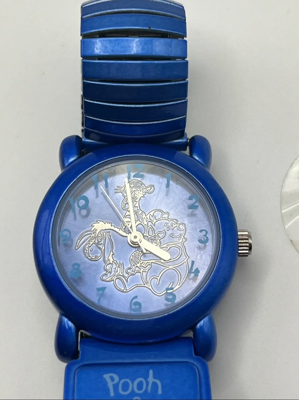 VTG Disney Blue Pooh & Friends Children's Analog Watch